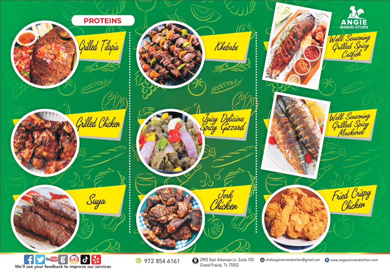 Food Truck Menu Page 1