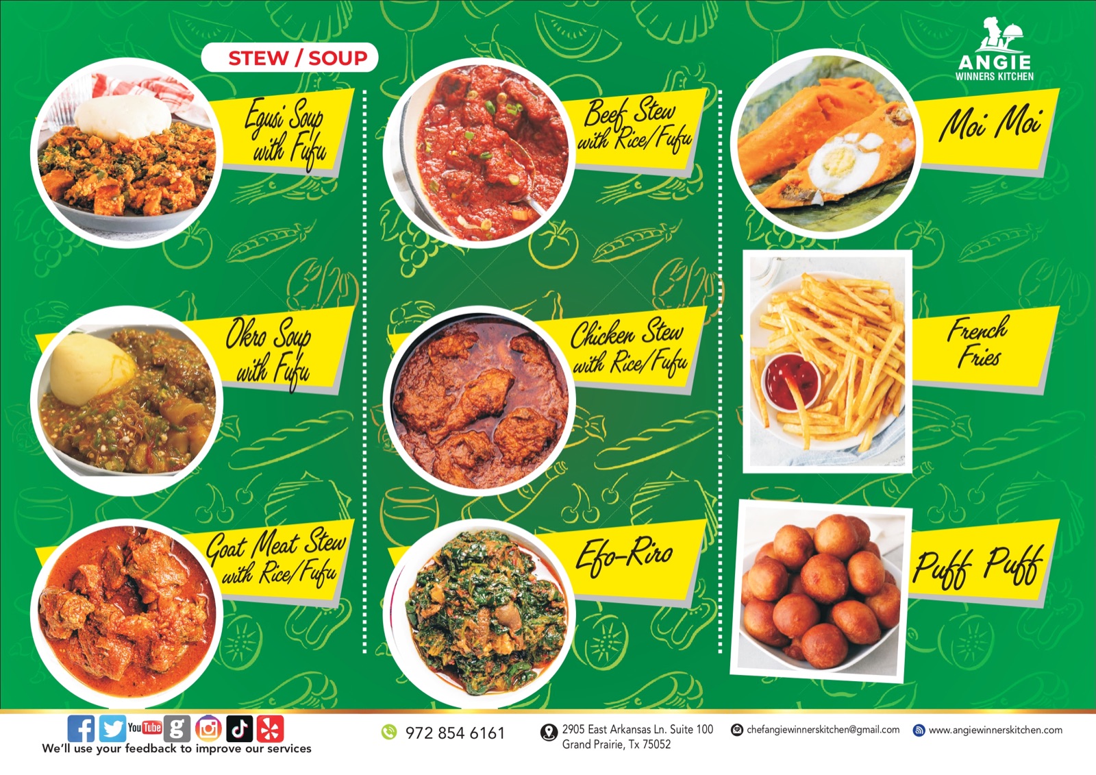 Food Truck Menu Page 3