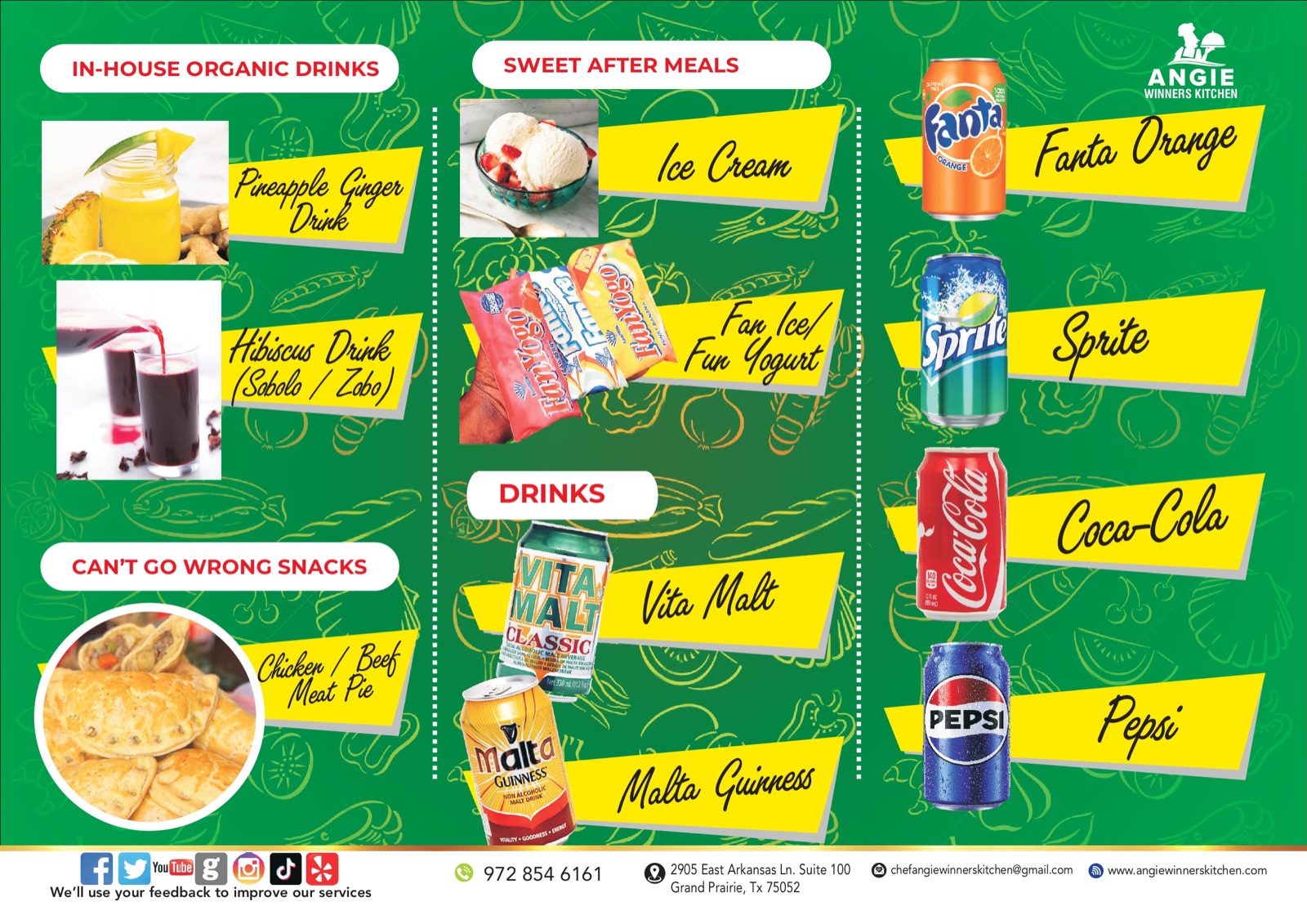 Food Truck Menu Page 4